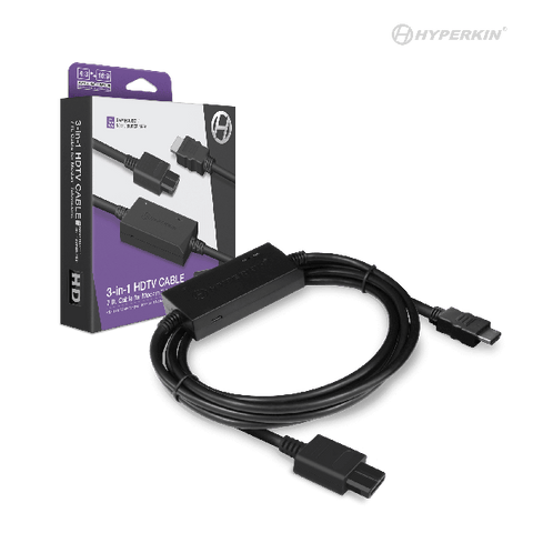 3-In-1 HDTV Cable for GameCube / N64 / Super NES - Hyperkin (NEW)
