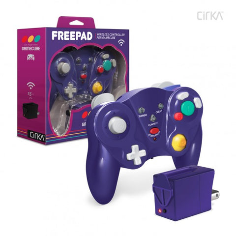 "FreePad" Wireless Controller for GameCube - Purple (CirKa) NEW