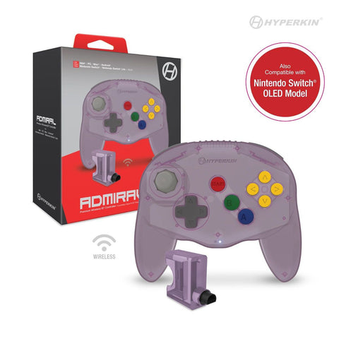 "Admiral" Premium BT Controller (Amethyst Purple) (Hyperkin) (Nintendo 64) NEW