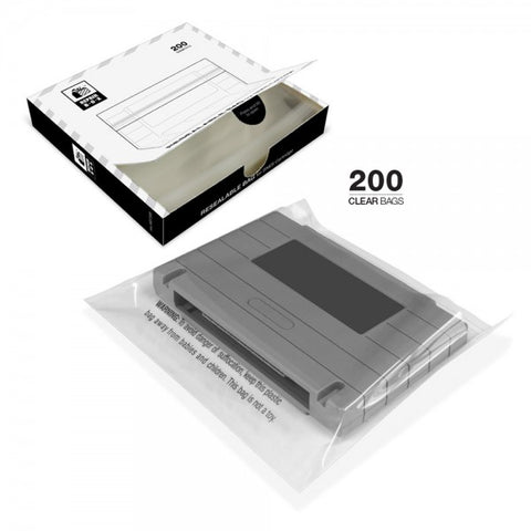 Resealable Bag for Super NES Cartridge (200-Pack) - RepairBox (NEW)