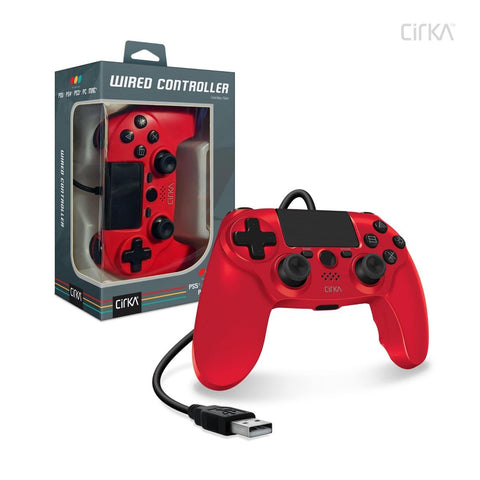 Wired Game Controller - Red (Cirka) (PlayStation 4) NEW