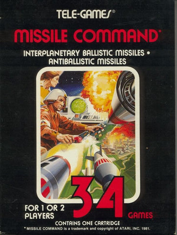 Missile Command - 34 Tele-Games (Atari 2600) Pre-Owned: Cartridge Only