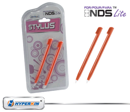 Stylus Pen Set (Red) (2-Pack) (Nintendo DS Lite) (Hyperkin) NEW