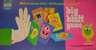 Big Bluff Game (1970/2003-2) (Board Game) Pre-Owned/INCOMPLETE (Includes: 27 Cards/Board/Spinner/Box)