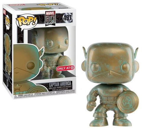 POP! Marvel #497: Marvel 80 Years - Captain America (Target Exclusive) (Funko POP! Bobble-Head) Figure and Box w/ Protector