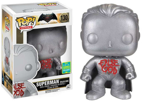 POP! Heroes #130: Batman v Superman - Superman (False God) (2016 Summer Convention Exclusive) (Funko POP!) Figure and Box w/ Protector