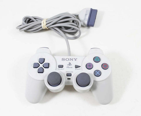 Official SONY Dualshock Analog Wired Controller - White (Playstation 1 Accessory) Pre-Owned