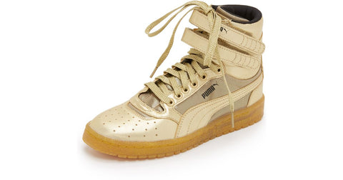 PUMA Women's Sky II HI Sneaker Metallic/Gold 8.5 (Collectibles) Pre-Owned