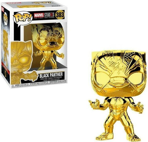 POP! Marvel #383: Marvel Studios The First Ten Years - Black Panther (Funko POP! Bobble-Head) Figure and Box w/ Protector