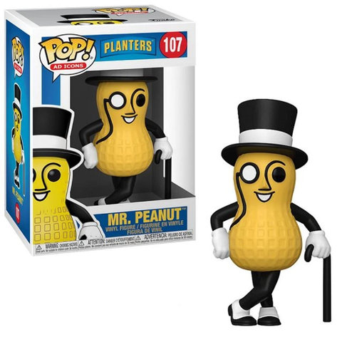 POP! Ad Icons #107: Planters - Mr. Peanut (Funko POP!) Figure and Box w/ Protector