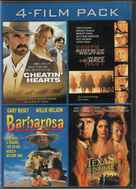 Cheatin' Hearts / South of Heaven West of Hell /  Barbarosa / Texas Funeral (DVD) NEW