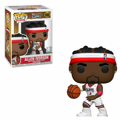 POP! Basketball #102: 76ers - Allen Iverson (Hardwood Classics)  (Funko POP!) Figure and Box w/ Protector