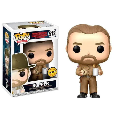 POP! Television #512: Stranger Things - Hopper (CHASE Limited Edition)  (Funko POP!) Figure and Box w/ Protector