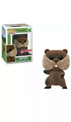 POP! Movies #724: Caddyshack - Gopher (Flocked / Target Exclussive) (Funko POP!) Figure and Box w/ Protector
