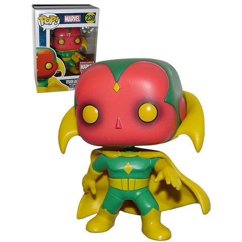 POP! Marvel #239: Vision (Avengers #57) (Marvel Collectors Corps Exclusive) (Funko POP! Bobble-Head) Figure and Box w/ Protector