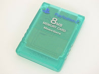 Official Sony 8MB Memory Card - Green (Sony Playstation 2) Pre-Owned
