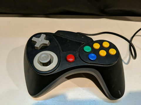 SuperPad Wired Controller - Black (Blockbuster) (Nintendo 64 Accessory) Pre-Owned