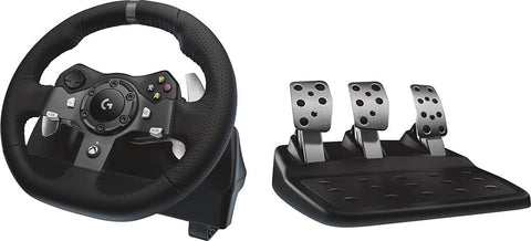 Logitech G G920 Driving Force Racing Wheel w/ Floor Pedals - Black (XBOX One, Series X, PC) Pre-Owned