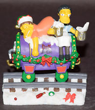 The Simpsons Christmas Express Figurine (Hamilton Collection) "Christmas at Moe's" (Pre-Owned w/ Box)