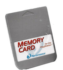 Memory Card - Grey (Performance) (Sony Playstation 1) Pre-Owned