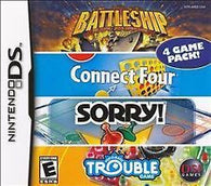 Battleship/Connect 4/Sorry/Trouble (Nintendo DS) Pre-Owned: Game, Manual, and Case