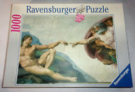 Ravensburger Michelangelo 1000 Piece Jigsaw Puzzle - Creation of Adam 9 (Pre-Owned)