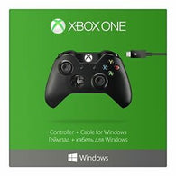 Xbox One Wireless Controller + Cable for Windows - Official / Black - (Microsoft) NEW
