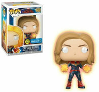 POP! Marvel - Captain Marvel #432: Captain Marvel (Wal-mart Exclusive - Glows in the Dark) (Funko POP! Bobblehead) Figure and Original Box