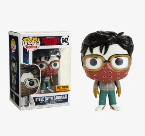 POP! Television #642: Stranger Things - Steve (With Bandana) (Hot Topic Exclusive) (Funko POP!) Figure and Box w/ Protector