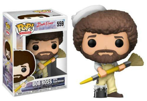 POP! Television #559: Bob Ross The Joy of Painting - Bob Ross With Paintbrush (Funko POP!) Figure and Original Box