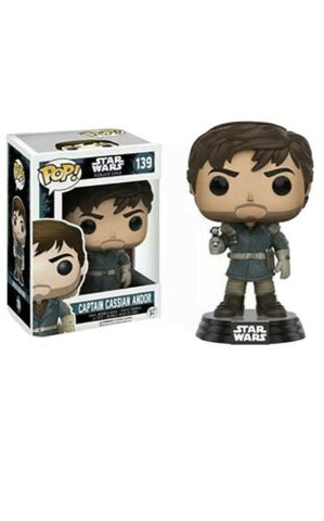 POP! Star Wars - Rogue One #139: Captain Cassian Andor (Funko POP! Bobble-Head) Figure and Box w/ Protector
