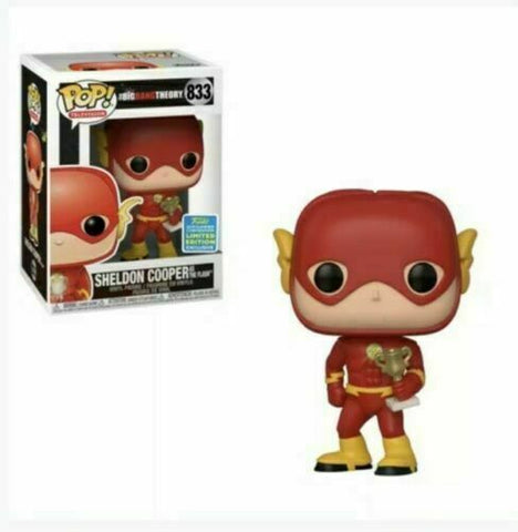 POP! Television #833: The Big Bang Theory - Sheldon Cooper as The Flash (2019 Summer Convention Limited Edition Exclusive) (Funko POP!) Figure and Original Box