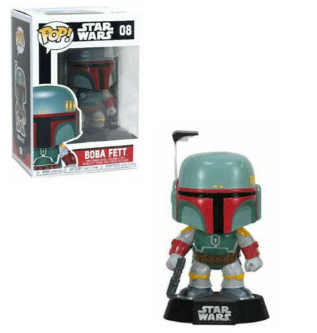POP! Star Wars #08: Boba Fett (Funko POP! Bobble-Head) Figure and Box w/ Protector