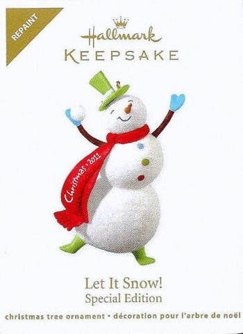 Let it Snow - Special Edition (Snowman) 2011 - Repaint - Kristina Gaughran & Terri Steiger (Hallmark Keepsake) Pre-Owned: Ornament and Box