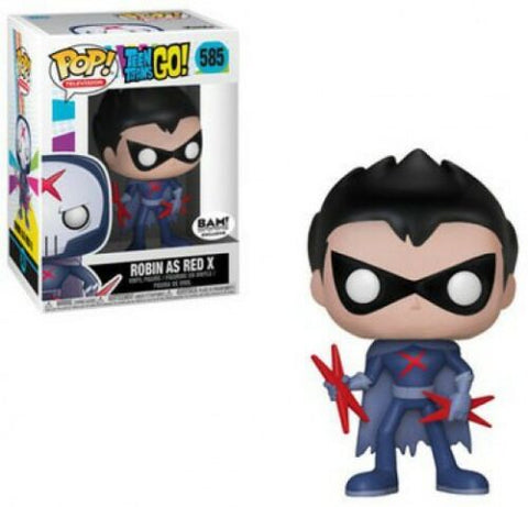POP! Television #585: Teen Titans Go! - Robin as Red X Unmasked (Bam Exclusive) (Funko POP!) Figure and Box w/ Protector