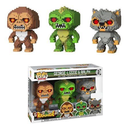Funko 8-bit Pop: Rampage 3pk - George, Lizzie & Ralph (NEW)