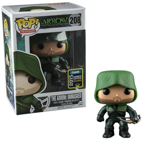 POP! Television #208: Arrow The Television Series - The Arrow Unmasked (2015 San Diego Comic Con International Limited Edition Exclusive) (Funko POP!) Figure and Box w/ Protector