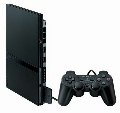 System [JAPAN IMPORT] (Slim Model - Black) w/ Official Controller (Sony Playstation 2) Pre-Owned