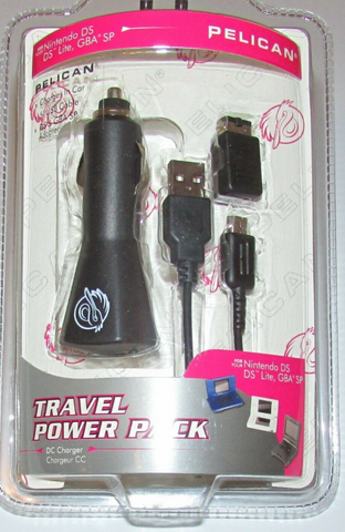 Travel Power Pack - Car Adapter (Nintendo DS / Lite / GBA SP) (Pelican) NEW
