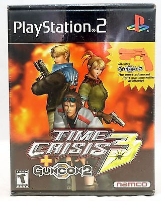 Time Crisis 3 (Playstation 2) Pre-Owned: Game, Manual, Case, GunCon 2, Cable, and Box