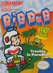 Dig Dug II: Trouble in Paradise (Nintendo) Pre-Owned: Game, Manual, and Box