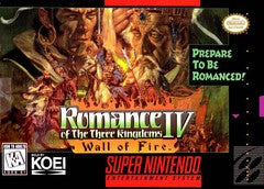 Romance of the Three Kingdoms IV: Wall of Fire (Super Nintendo) Pre-Owned: Game, Manual, Map, and Box