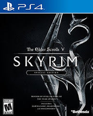 Elder Scrolls V: Skyrim Special Edition (Playstation 4) Pre-Owned: Game, Manual, Map, and Steelbook Case